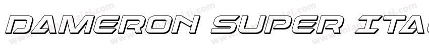 Dameron Super Italic Italic字体转换